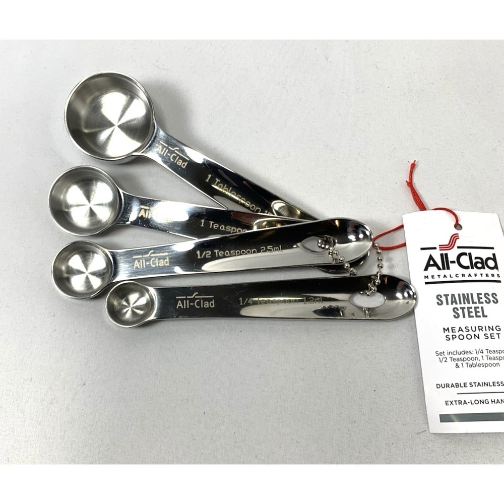 NEW w/Tag All-Clad Stainless Steel Measuring Spoons Set 4-piece